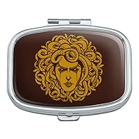 Medusa Gorgon Head Covered in Snakes Rectangle Pill Case Trinket Gift Box