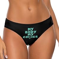 My Body My Choice Women's Underwear Soft Seamless Thongs T-Back Panties No Show Bikini Briefs