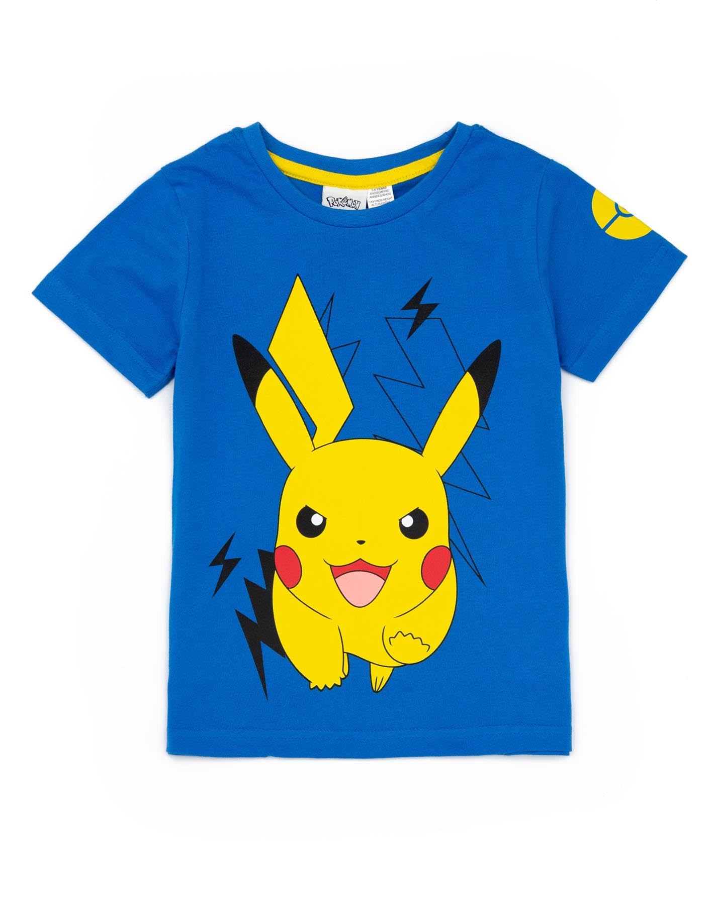 Pokemon Boys Pyjama Set | Kids Blue Pikachu T-Shirt & Shorts PJs Loungewear | Pokémon Game Series Pajama Nightwear Gift Set