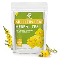 Mullein Leaf Tea - Respiratory and Lung Cleanse Herbal Tea, Caffeine Free, 40 Tea Bags