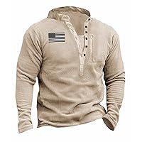 HARGLESMAN Mens Fleece Sweatshirts American Flag Patriotic Pullover