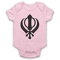 Unisex-Babys' Khanda Sikhism Baby Grow