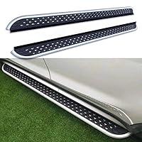 2 pcs fit for Chevrolet Captiva 2018-2024 Side Step Running Boards Aluminum Nerf Bars (with Brackets)