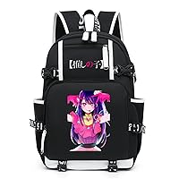 Anime Oshi No Ko Backpack Shoulder Bag Bookbag School Bag Daypack Satchel Laptop Bag Color Black21