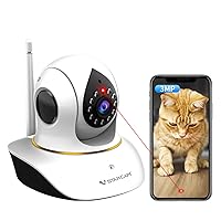 VSTARCAM Pet Camera with Laser, 3MP 2.4GHz WiFi Interactive Dog & Cat Laser Toy Camera with Night Vision, Motion Detection Alerts, APP Remote Control Indoor Security Camera for Pet Monitoring
