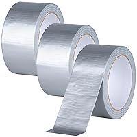 3 Pack Duct Tape Heavy Duty Waterproof Silver Duct Tape, 60 Yards x 2 Inch Strong Adhesive Duct Tape Bulk for Indoor Outdoor Repairs Tear by Hand