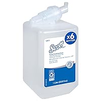 Scott® Foam Hand Sanitizer (12977), Alcohol Free, Clear, Unscented, 1.0 L Cassette for Manual Dispenser, 6 / Case