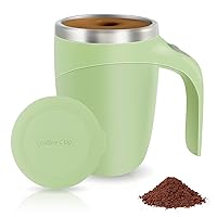 Automatic Magnetic Stirring Coffee Mug, Rotating Home Office Travel Mixing Cup，Funny Electric Stainless Steel Self Mixing Coffee Tumbler, Suitable for Coffee, Milk, Cocoa and Other Beverages……