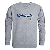 W Republic Johnson & Wales University Wildcats Script Fleece Crewneck Pullover Sweatshirt Heather Grey XX-Large