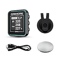 CANMORE HG300 Golf GPS (Turquoise) - (Bundle) + Another Charging Cable & Another Clip & Another Magnet - Minimalist & User Friendly - 40,000+ Free Courses World