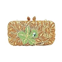 Crystal Purse Elegant Wallet Ms. Gala Handbag Wallet Luxury Diamond Flower Crystal Handbag (Color : 01)