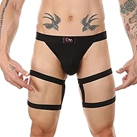 Ctreela Body Harness Lingerie for Men Sexy Body Cage Underwear Big Pouch Thong Butt-Flaunting G-String Undies for Sex