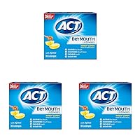 ACT Dry Mouth Lozenges With Xylitol, 36-Count, Sugar Free Honey-Lemon (Pack of 3)