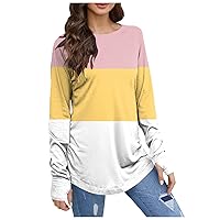 Women Tops Trendy Puff Sleeve T-Shirts Outfits Clothes 2024 Ribbed Clothes Crewneck Women's Tee
