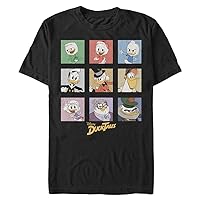 Disney Big & Tall Duck Tales BoxUp Men's Tops Short Sleeve Tee Shirt, Black, 4X-Large