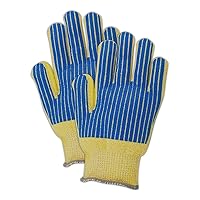 T918BKVTZ-10 Cut Master Palm-Coated Para-Aramid/Cotton Blend Seamless Terrycloth Knit Gloves, Medium, Yellow , 10 (Pack of 12)