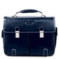 Piquadro Leather Case with 2 Front External Pockets, Dark Blue, One Size