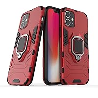 Shockproof Case for iPhone 15 Pro Max/15 Pro/15 Plus/15, Magnetic Kickstand Case with Screen Camera Protection Anti-Scratch Shell,Red,15 Pro Max 6.7''