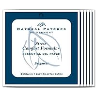 Natural Patches Of Vermont Bergamot Stress Comfort Essential Oil Body Patches, Single Patch Pouch (Pack of 6)