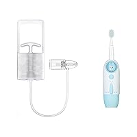 Nasal Aspirator for Baby and Tachibiu Kid's Electric Toothbrush | Nose Sucker with Powerful Hand Pump and Non-invasive Nose Tip and Sonic Toothbrush with 7 Colored Lights & 2 Brush Heads.