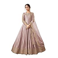 Wedding wear Woman Designer Heavy Embroidered Art Silk Anarkali Gown Salwar Kameez Indian Stylish Dress 3477