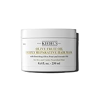 Kiehl's Olive Fruit Oil Deeply Reparative Hair Mask, Moisturizing Hair Treatment for Dry & Damaged Hair, Restores Shine, with Avocado Oil & Lemon Oil - 8.4 fl oz
