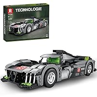 Reobrix 11031 Technik 1/12 Hybrid Hypercar Clamping Blocks Car, 1338 Pieces MOC Supercar Model Kit, Motorsport Car Gift Toy for Adults and Teenagers