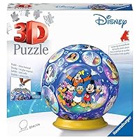 Ravensburger 3D Puzzle 11561 Puzzle Ball Disney Characters 72 Pieces Puzzle Ball for Disney Fans from 6 Years