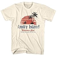 Jaws T-Shirt Amity Island Welcomes You Natural Tee
