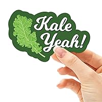 Kale Yeah! Sticker - Healthy Funny Food Stickers for Hydroflask Water Bottle - Funny Kale Vinyl Decals for Laptop - Cute Gardening Sticker