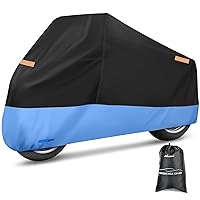 Nilight Motorcycle Cover All Season Universal Oxford Fabric with Lock-Hole Waterproof Durable UV with Storage Bag & Protective Reflective Strip Fits up to 96