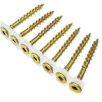B&C Eagle CS8X134YZ No 2 Square Drive 1000-Count 8 by 1-3/4-Inch Yellow Zinc Collated Subfloor Screws