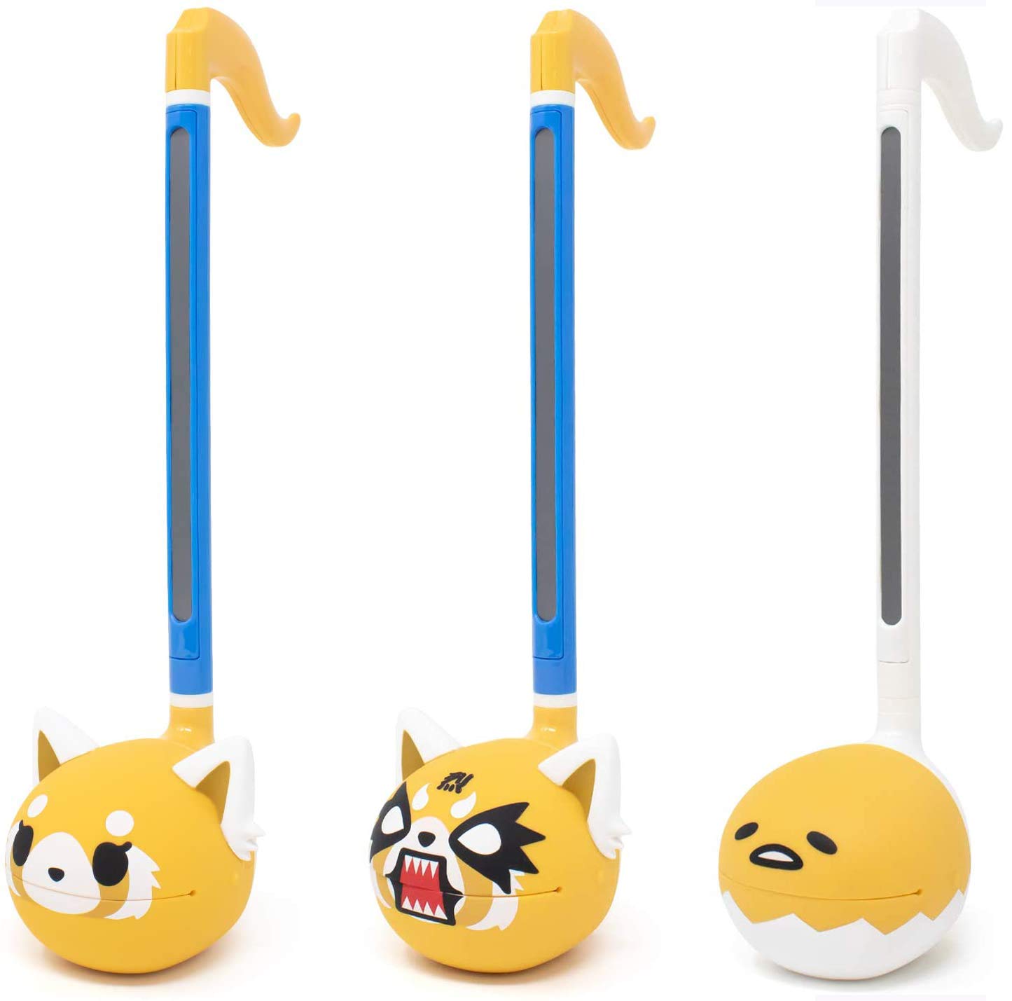 Special Edition Sanrio Otamatone (3 Pc. Set - Aggretsuko Sweet + Rage + Gudetama) - Electronic Musical Toy Instrument by Maywa Denki (Official Licensed) [Includes Song Sheet and English Instructions]