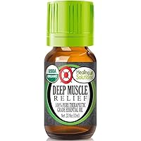 Oils - 0.33 oz Deep Muscle Relief Essential Oil Organic, Pure, Undiluted Essential Oils - 10ml