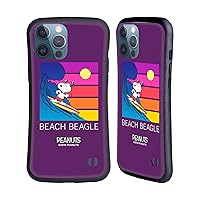 Head Case Designs Officially Licensed Peanuts Beach Beagle Snoopy Aloha Disco Hybrid Case Compatible with Apple iPhone 13 Pro Max