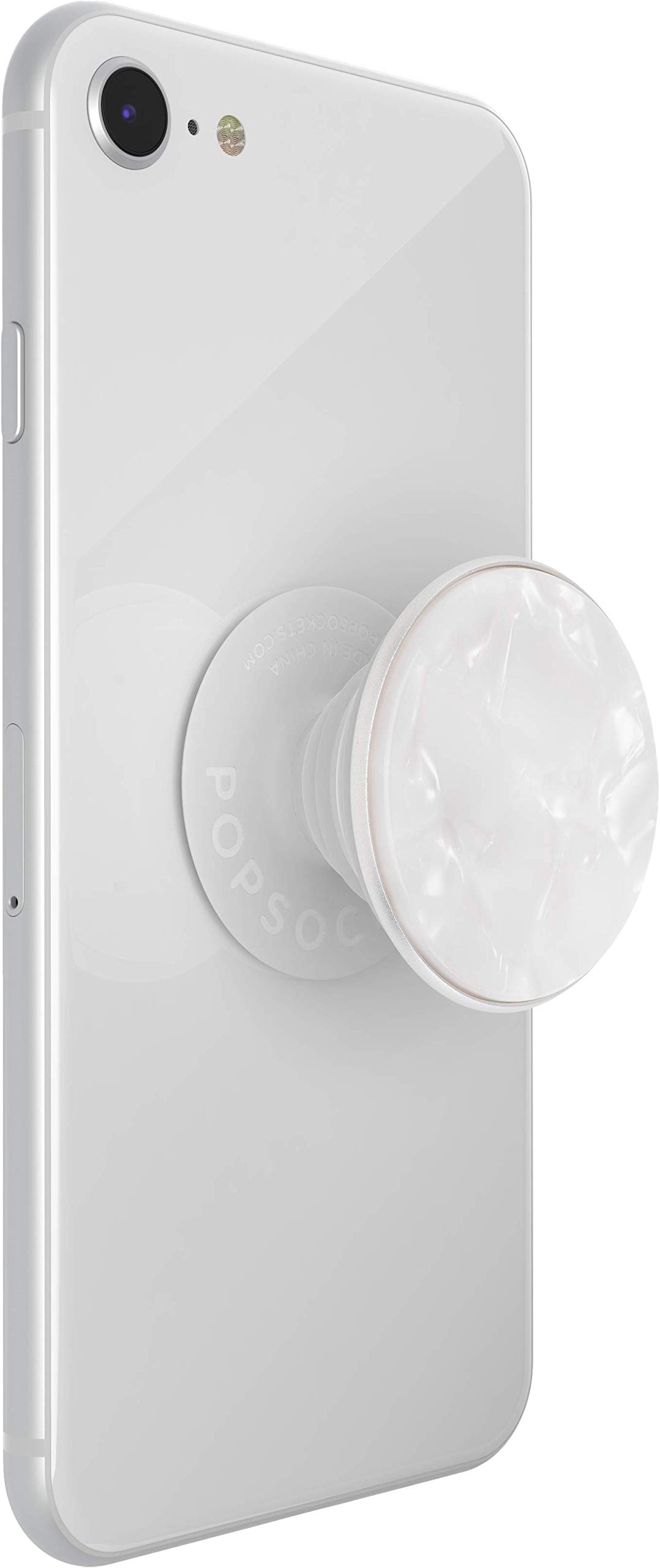 PopSockets: Phone Grip with Expanding Kickstand, Pop Socket for Phone - Pearl White