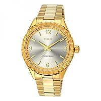 TOUS Watches Tender Bear Womens Analog Quartz Watch with Stainless Steel Gold Plated Bracelet 200350960