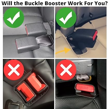 Seat Belt Buckle Booster™ Yellow (BPA Free) - Raises Your Seat Belt for Easy Access - Stop Fishing for Buried Seat Belts - Makes Receptacle Stand Upright Buckling (2)