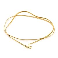 10Pcs Brass Necklace,Flat Gold Brass Chain,Bulk Chain 40cm Gold