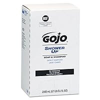 Gojo SHOWER UP Soap & Shampoo, Clean Fragrance, 2000 mL Soap/Shampoo Refill PRO TDX Push-Style Dispenser (Pack of 4) - 7230-04