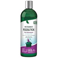 Vet's Best Flea & Tick Shampoo for Cats - Premium Flea and Tick Treatment for Cats - Plant-Based Ingredients - Certified Natural Oils - 12 oz