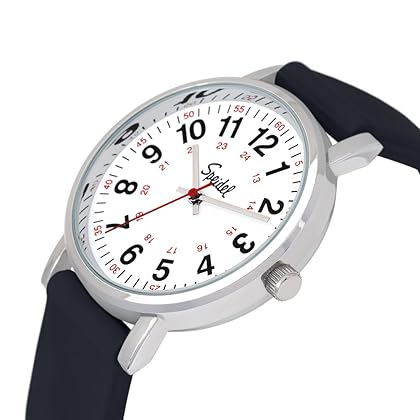 Speidel Original Scrub Watch™ for Nurse, Medical Professionals and Students – Various Medical Scrub Colors, Easy Read Dial, Military Time with Second Hand, Silicone Band, Water Resistant