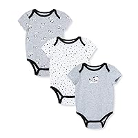 Little Me baby-boys 3-pack 100% Cotton Scratch Free Tag Onesies