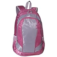 Everest Luggage Stylish Lightweight Backpack, Pink/Gray, Large