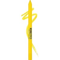 MAYBELLINE New York Tattoo Studio Long-Lasting Sharpenable Eyeliner Pencil, Glide on Smooth Gel Pigments with 36 Hour Wear, Waterproof Citrus Charge 0.04 oz