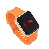 Unisex Digital Watch LED Screen Large Face Silicon Band with Scrolling Message and Alarm Settings - 8231
