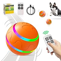 Interactive Dog Toys, Peppy Pet Ball for Dogs Wicked Ball Active Rolling Ball for Boredom Indoor Outdoor, Remote Control Self Moving Motion Activated Ball Smart USB Rechargeable Spinning Dog Ball Toy