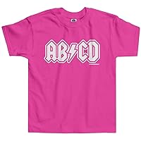 Threadrock Little Girls' ABCD Toddler T-Shirt 2T Hot Pink