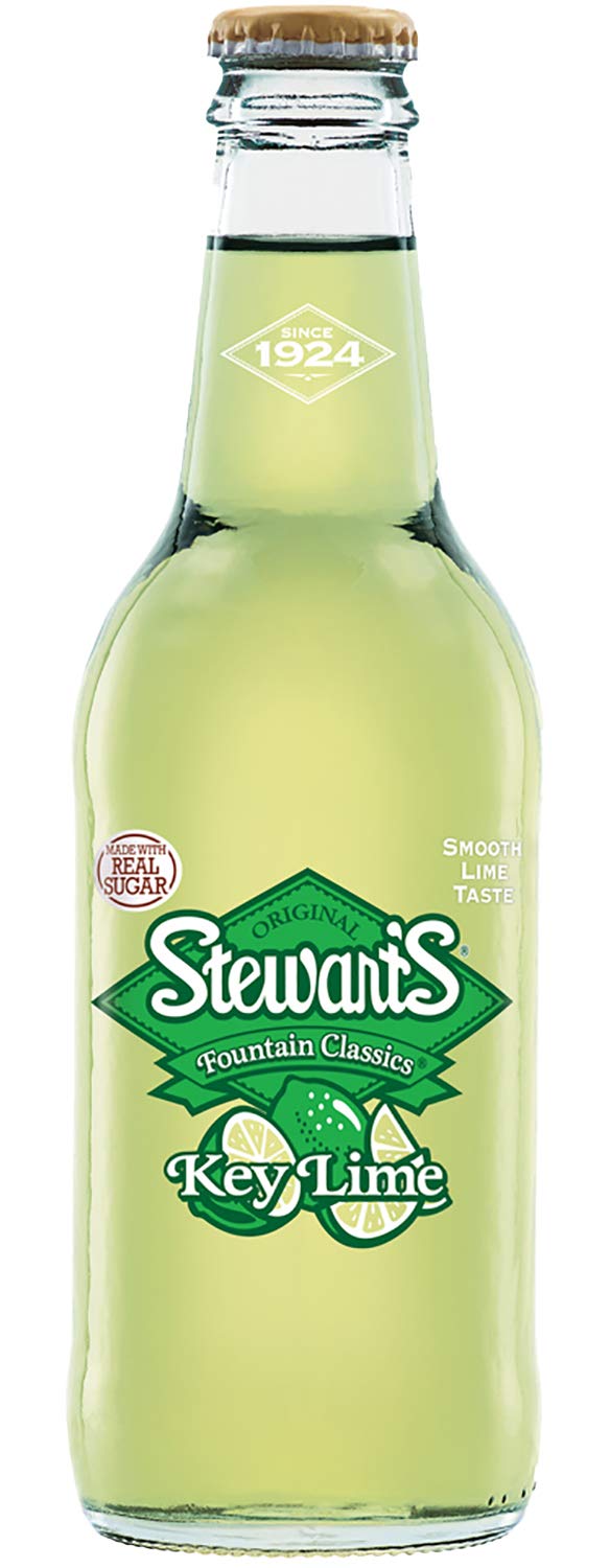 Stewart's Key Lime Soda, 12 fl oz (12 Glass Bottles)