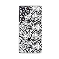 Mighty Skins Carbon Fiber Skin Compatible with Samsung Galaxy S21 Ultra - Abstract Black Protective, Durable Textured Carbon Fiber Finish Easy to Apply Made in The USA